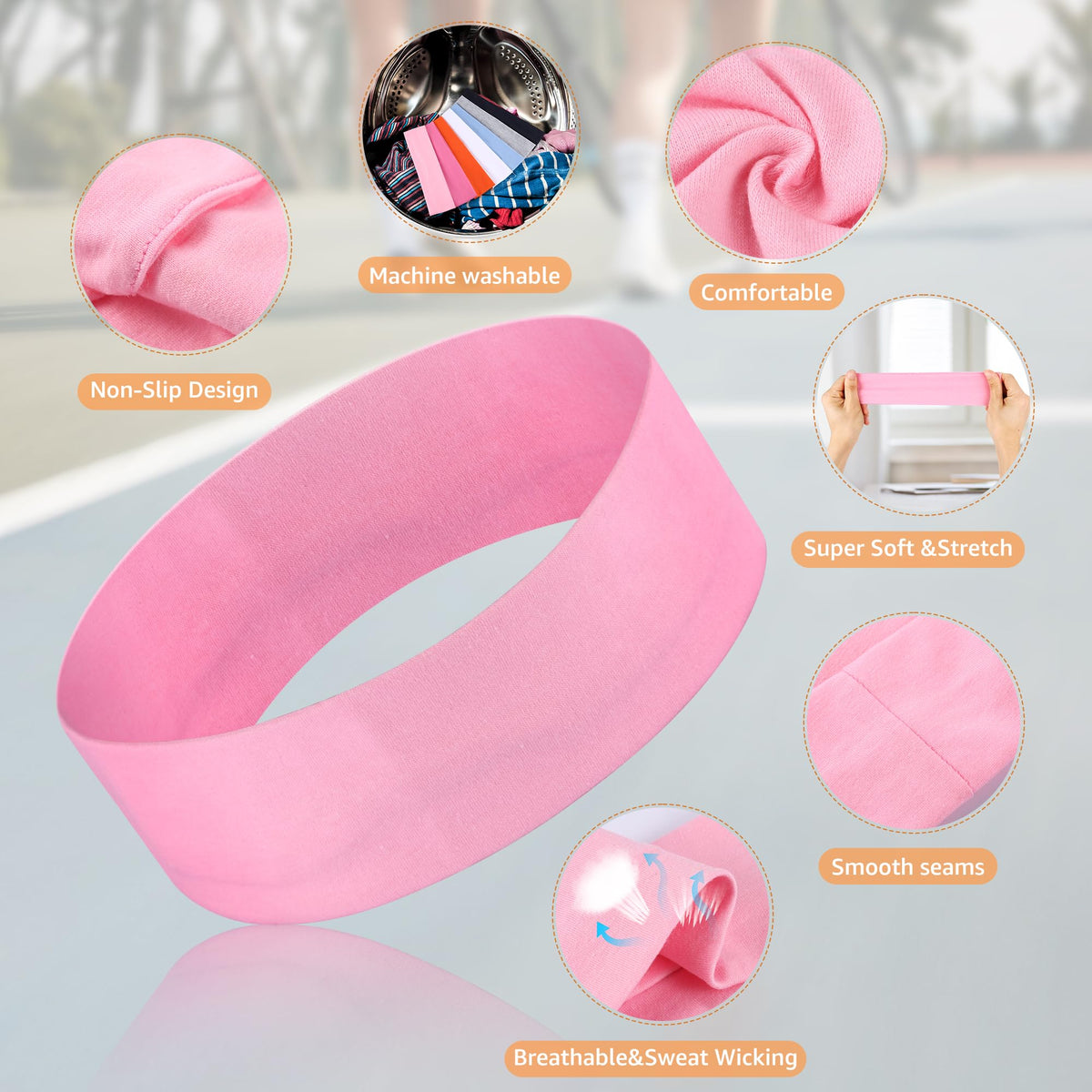 DiyJibb headbands worn by a woman during yoga