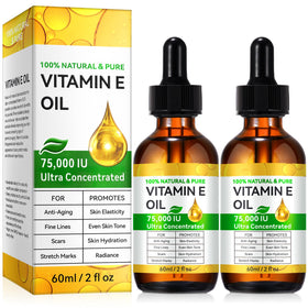 DLOMFVFQ Vitamin E Oil 75,000 IU front view packaging