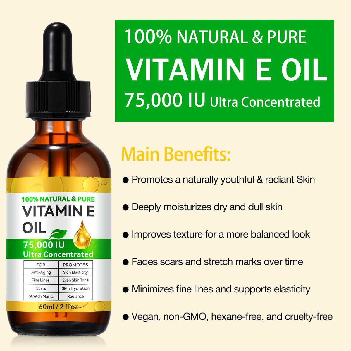 DLOMFVFQ Vitamin E Oil for hair care
