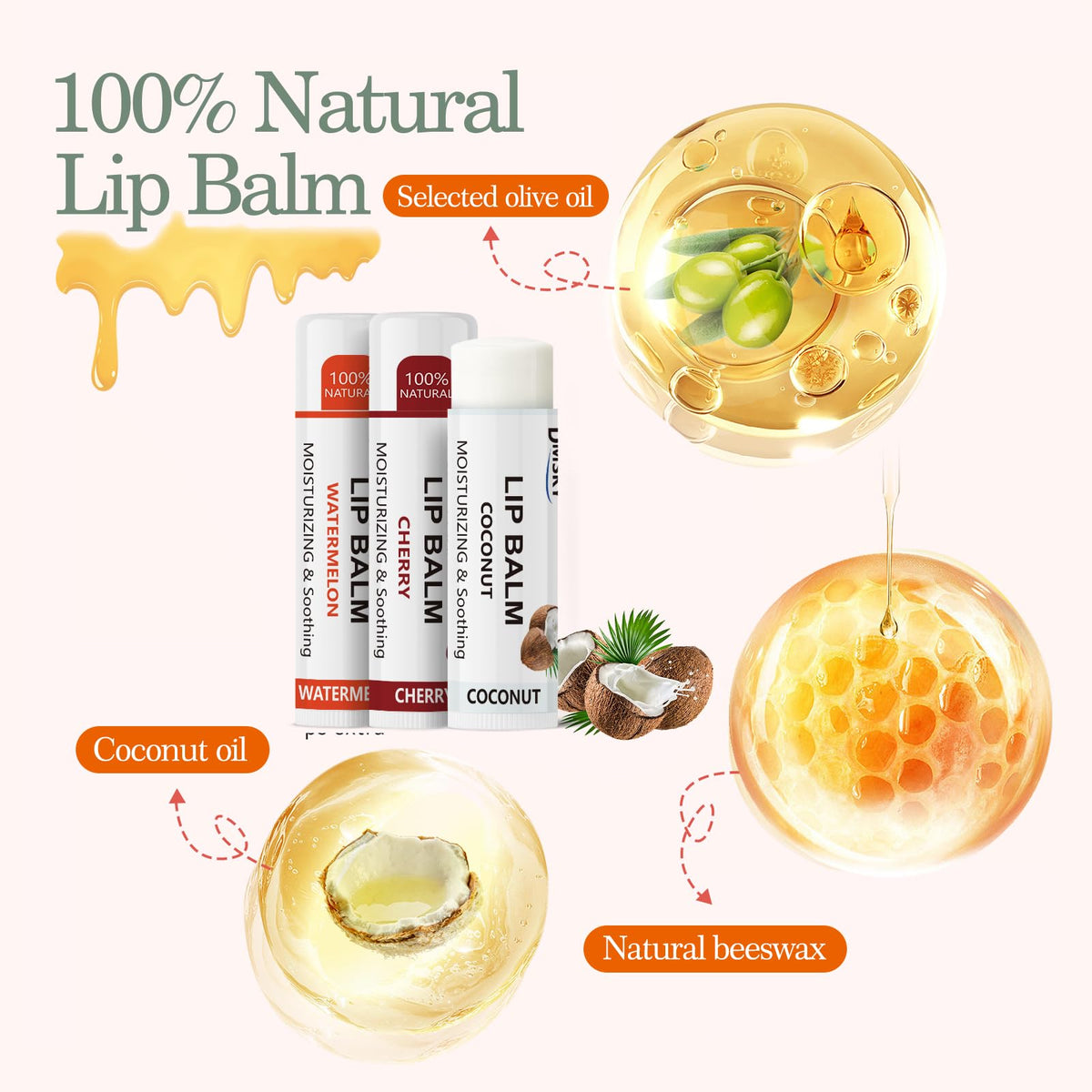 Dmsky Fruit Lip Balm Vanilla flavour stick