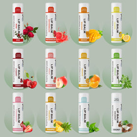 Dmsky Lip Balm Bulk packaging with fruit flavour labels