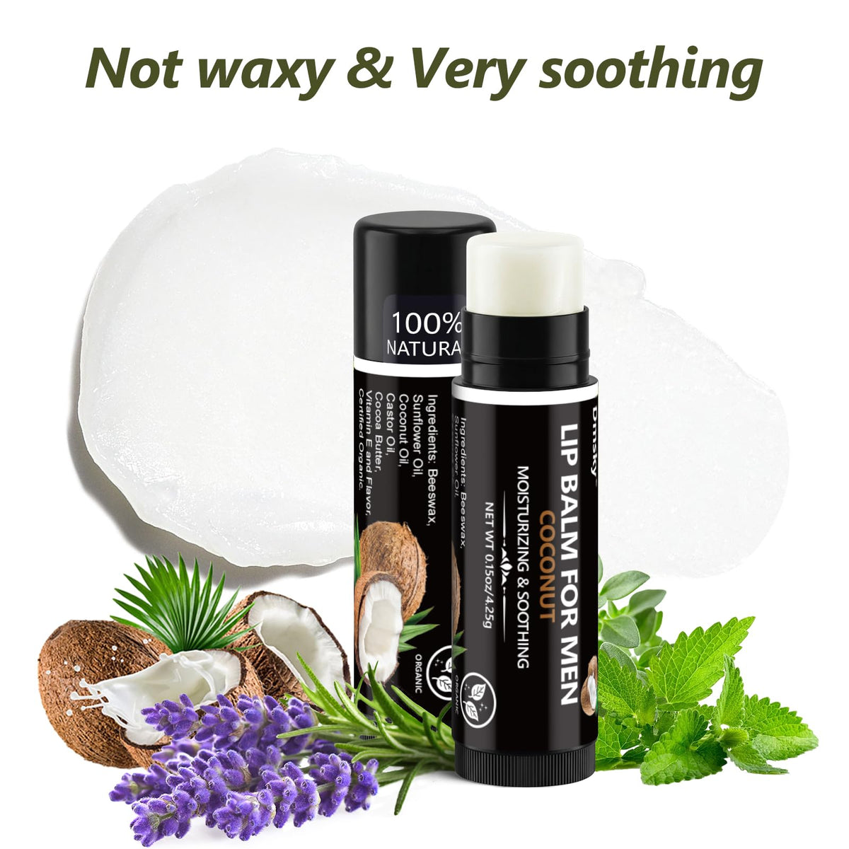 Dmsky Lip Balm unscented flavour tube close-up