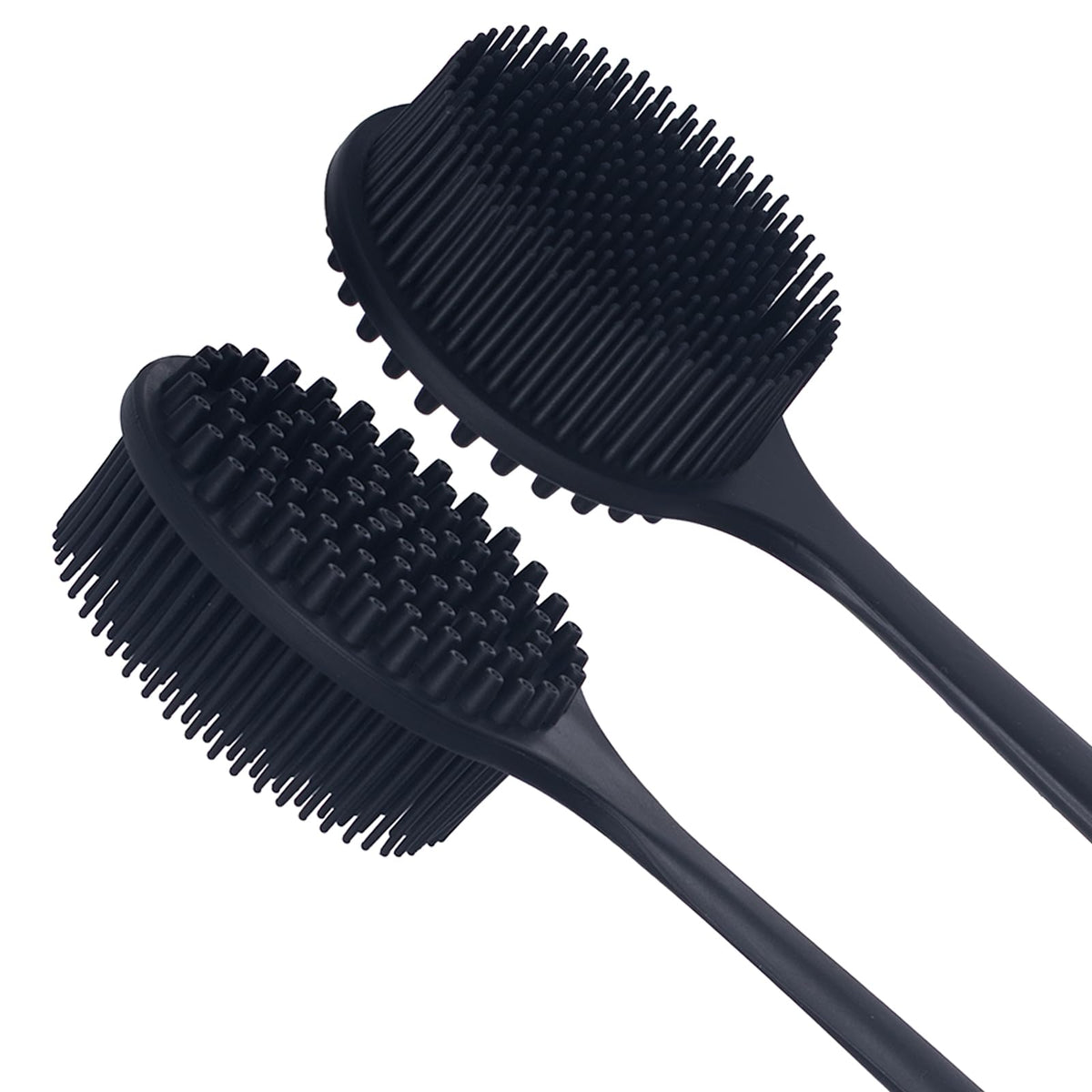 DNC Back Scrubber black silicone body brush back view