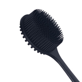 DNC Back Scrubber black silicone body brush ergonomic handle
