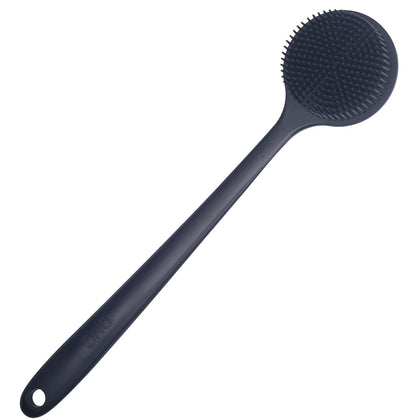 DNC Back Scrubber black silicone body brush front view