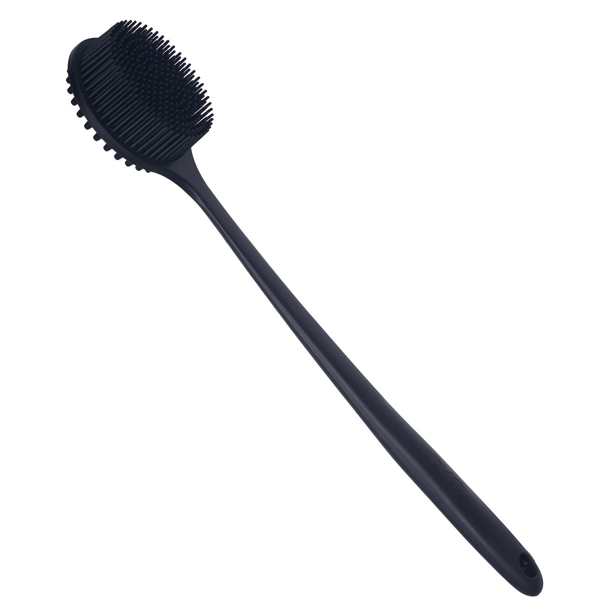 DNC Back Scrubber black silicone body brush side view
