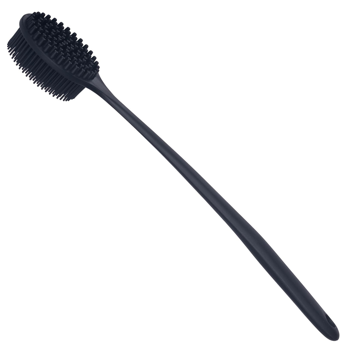 DNC Back Scrubber black silicone body brush with massage nodes