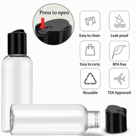 DNSEN Travel Bottles 5 Pack side view showing leakproof design