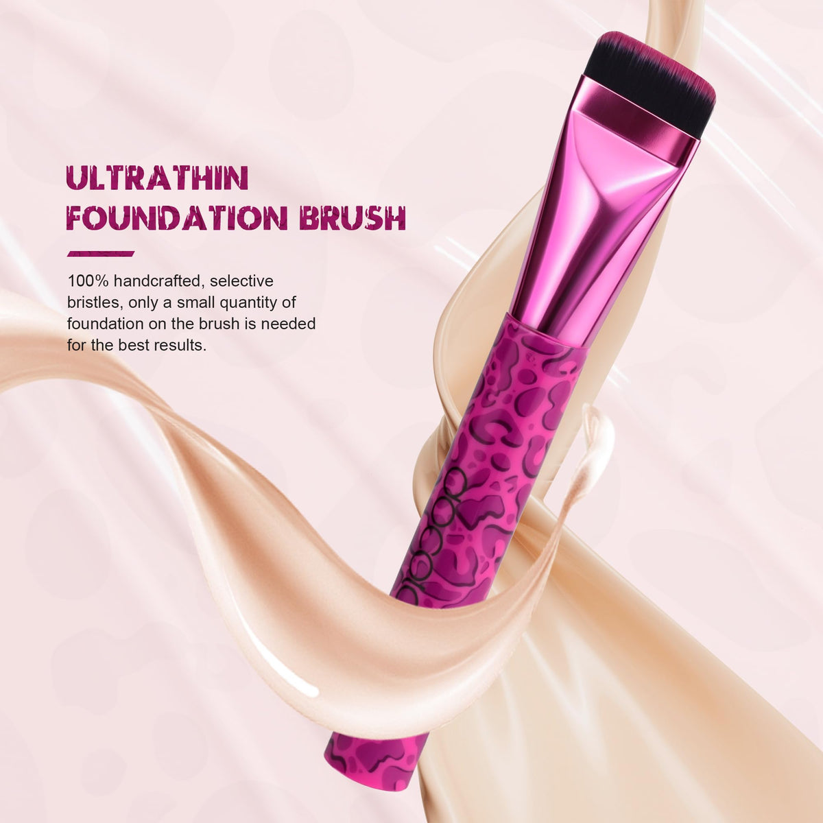 docolor 12PCS Pink Leopard Makeup Brushes with powder puff