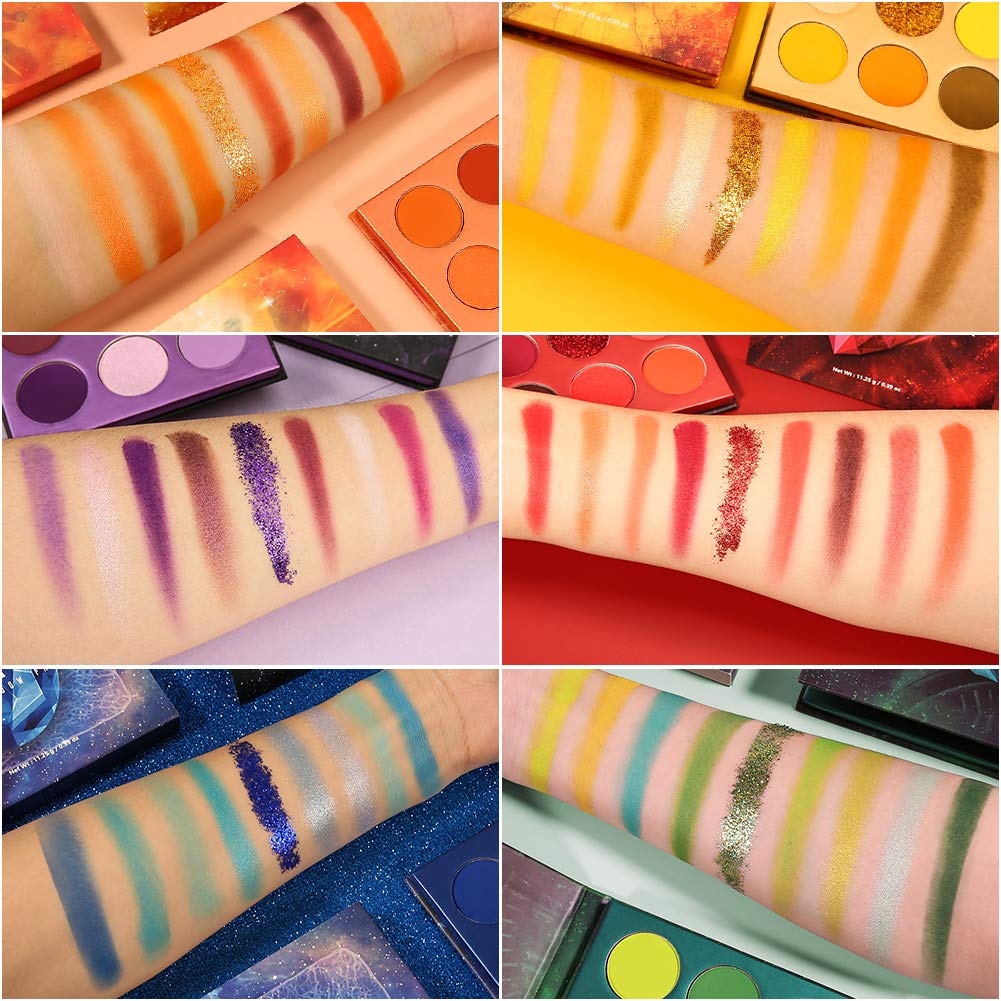 docolor 54 Colours Gemstone Eyeshadow Palette on makeup table