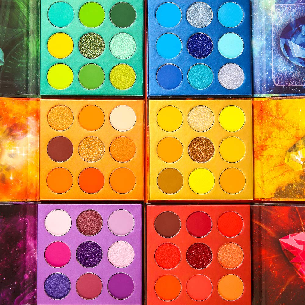 docolor 54 Colours Gemstone Eyeshadow Palette open showing colours