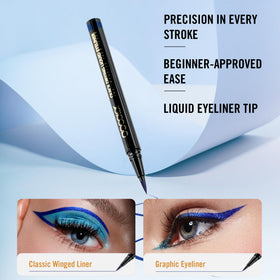 docolor blue eyeliner precision brush tip close-up