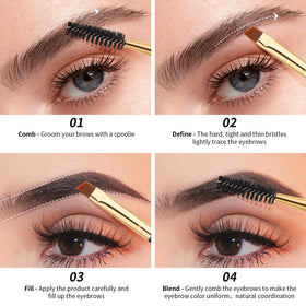 Docolor Eyebrow Brush Duo with spoolie brush head close-up