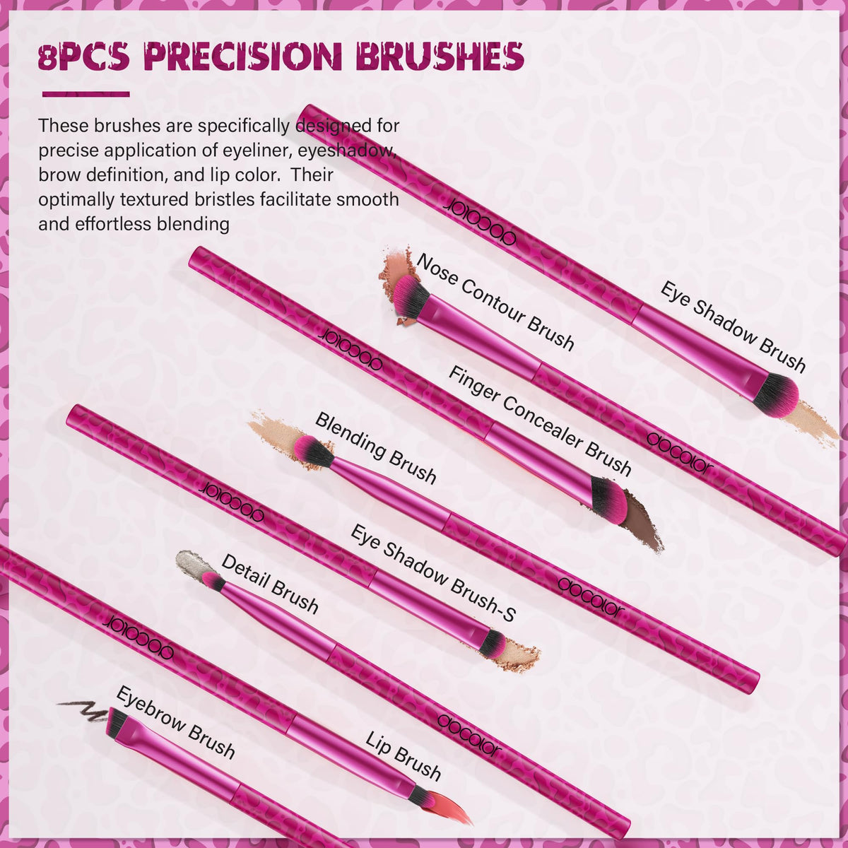 docolor makeup brushes showcasing soft synthetic bristles