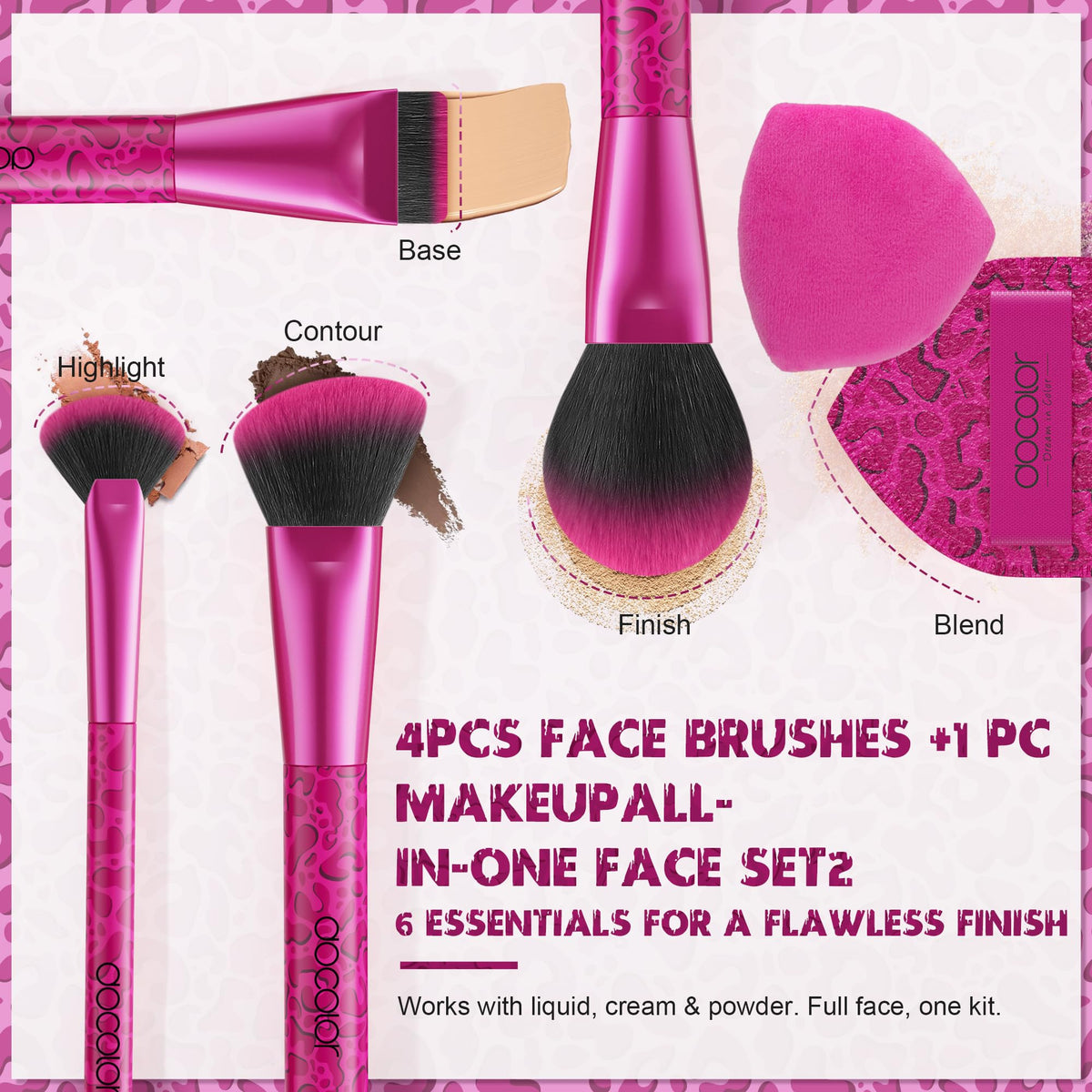 docolor precision makeup brushes for detailed application