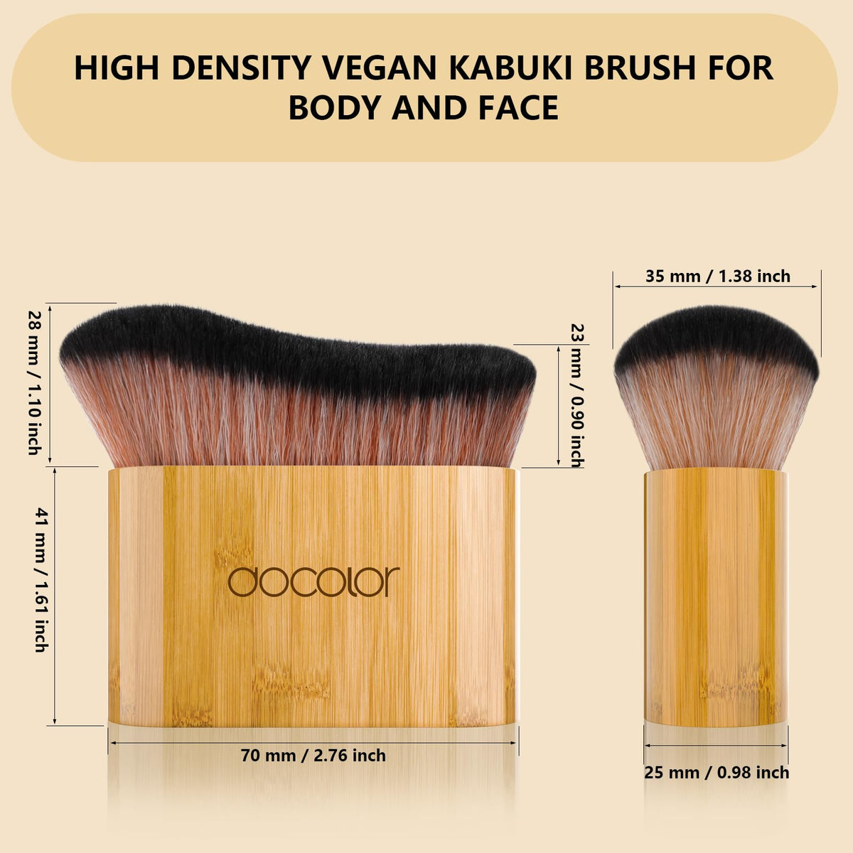 docolor Self Tanner Brush curved bristles close-up