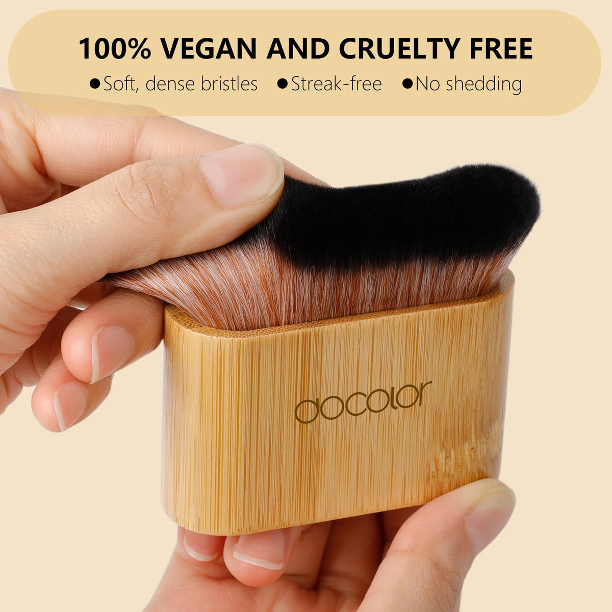 docolor Self Tanner Brush demonstrating application on skin