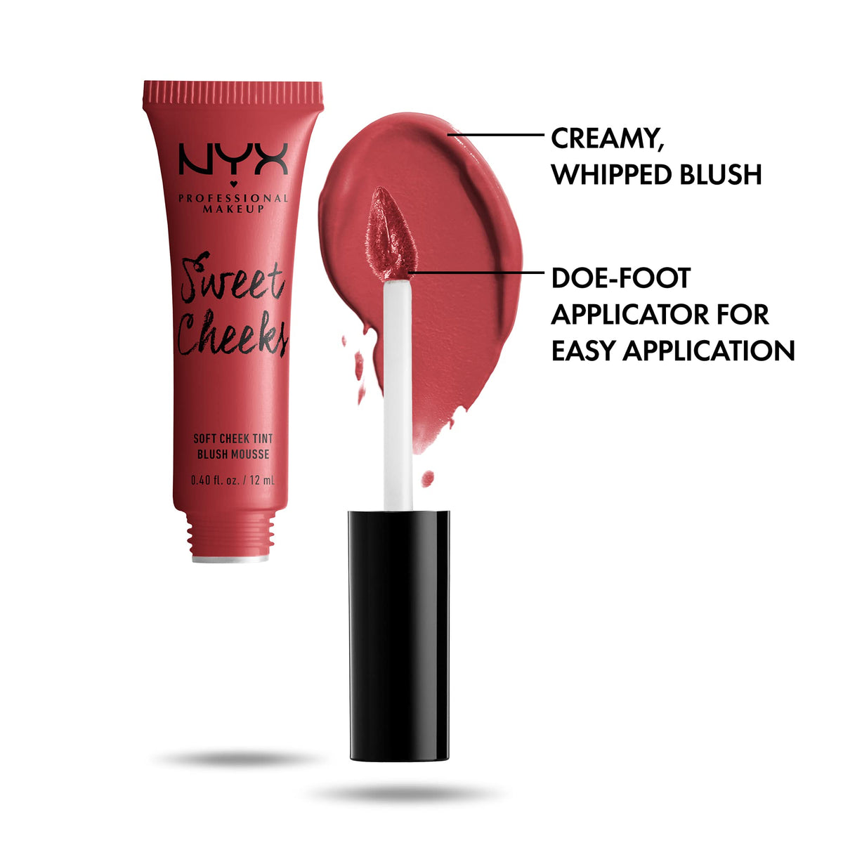 Doe-foot applicator of NYX Sweet Cheeks Soft Cheek Tint Cream Blush