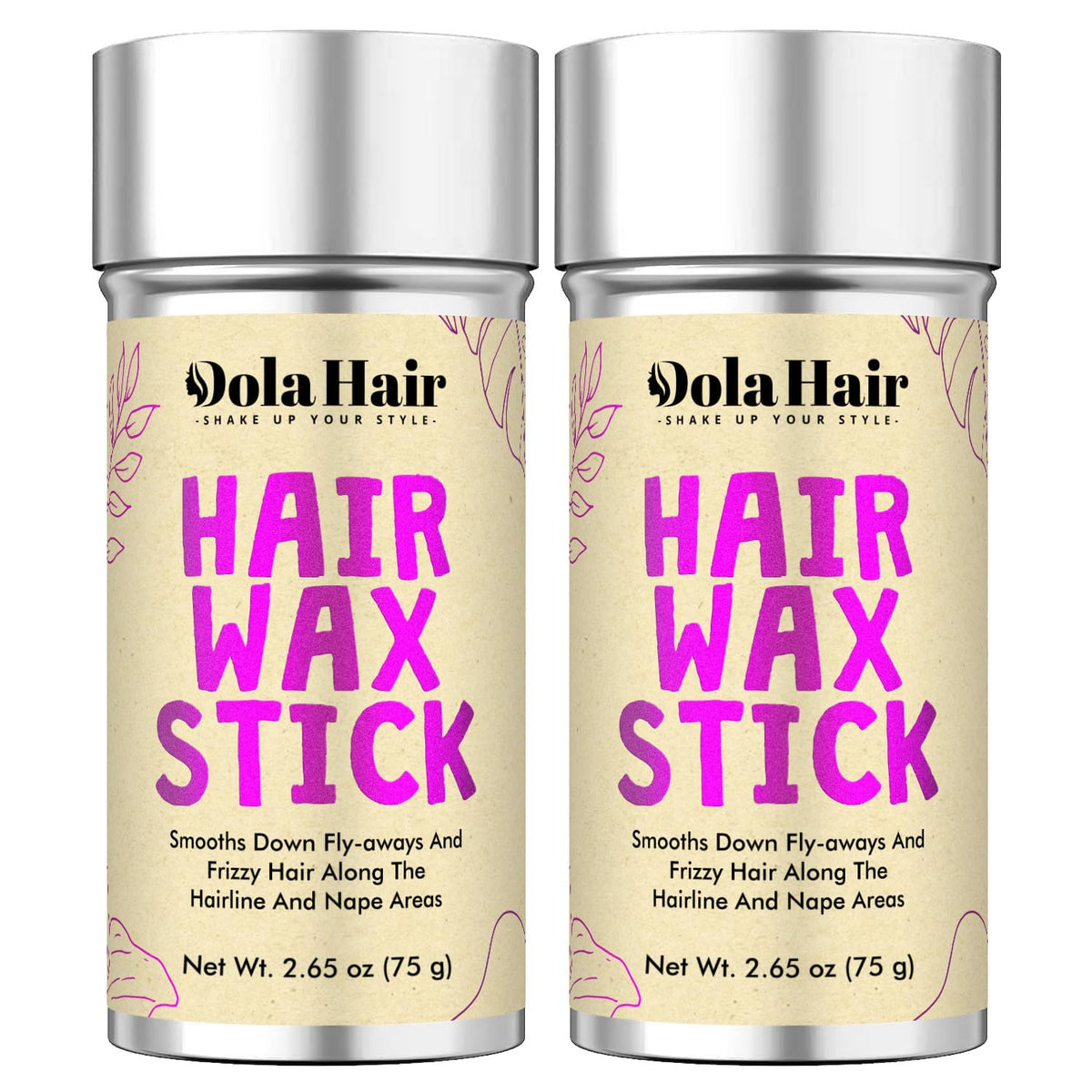 Dolahair Hair Wax Stick front view with packaging