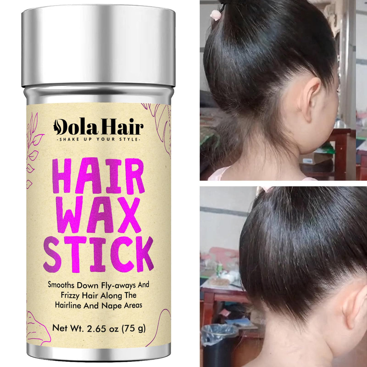 Dolahair Hair Wax Stick side view showing stick design