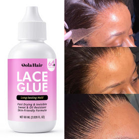 Dolahair Lace Glue application process with wig