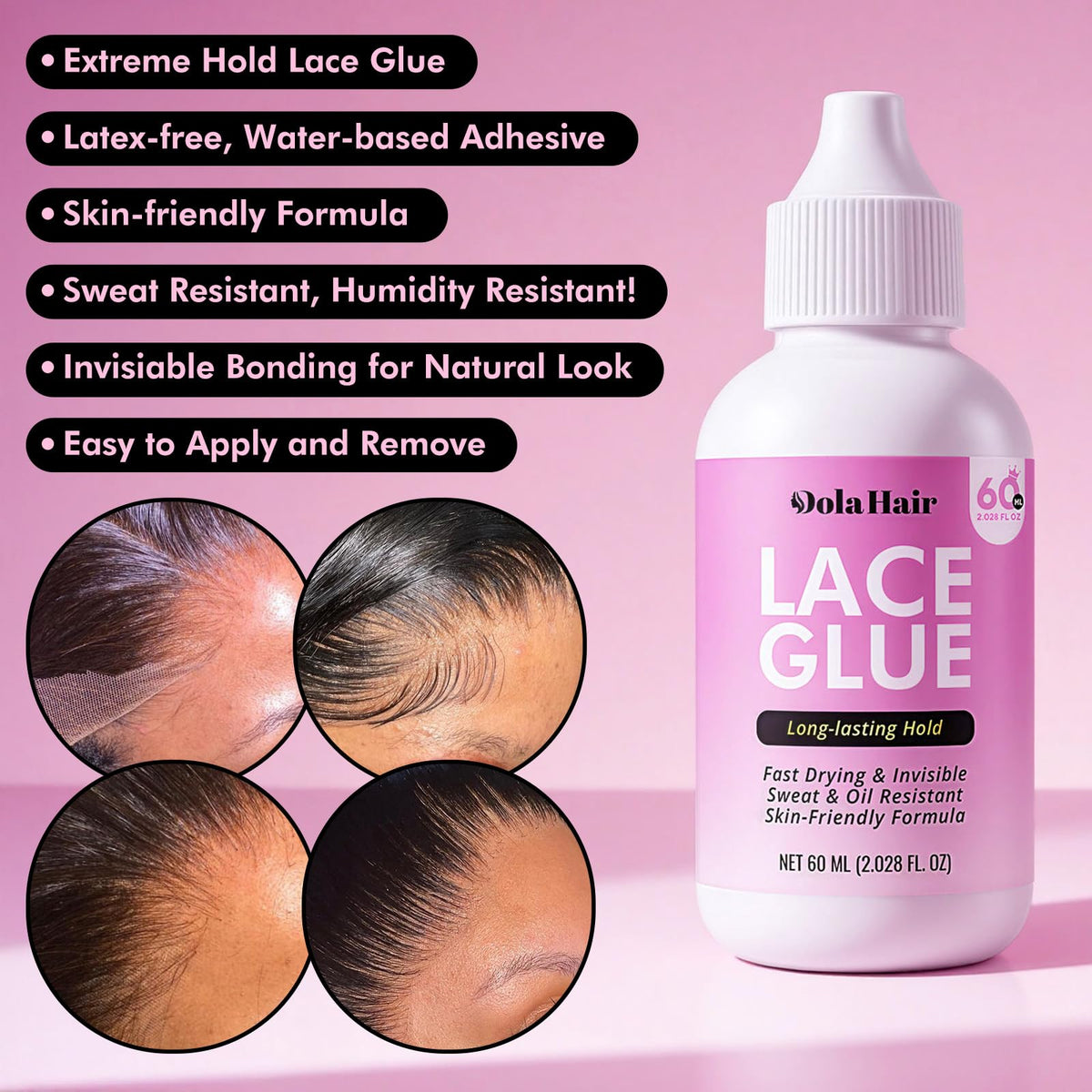 Dolahair Lace Glue Kit packaging display