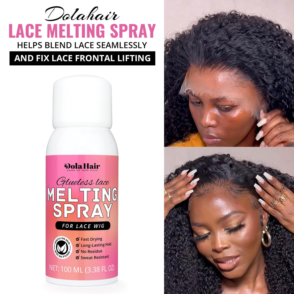 Dolahair Lace Melting Spray 160g back view