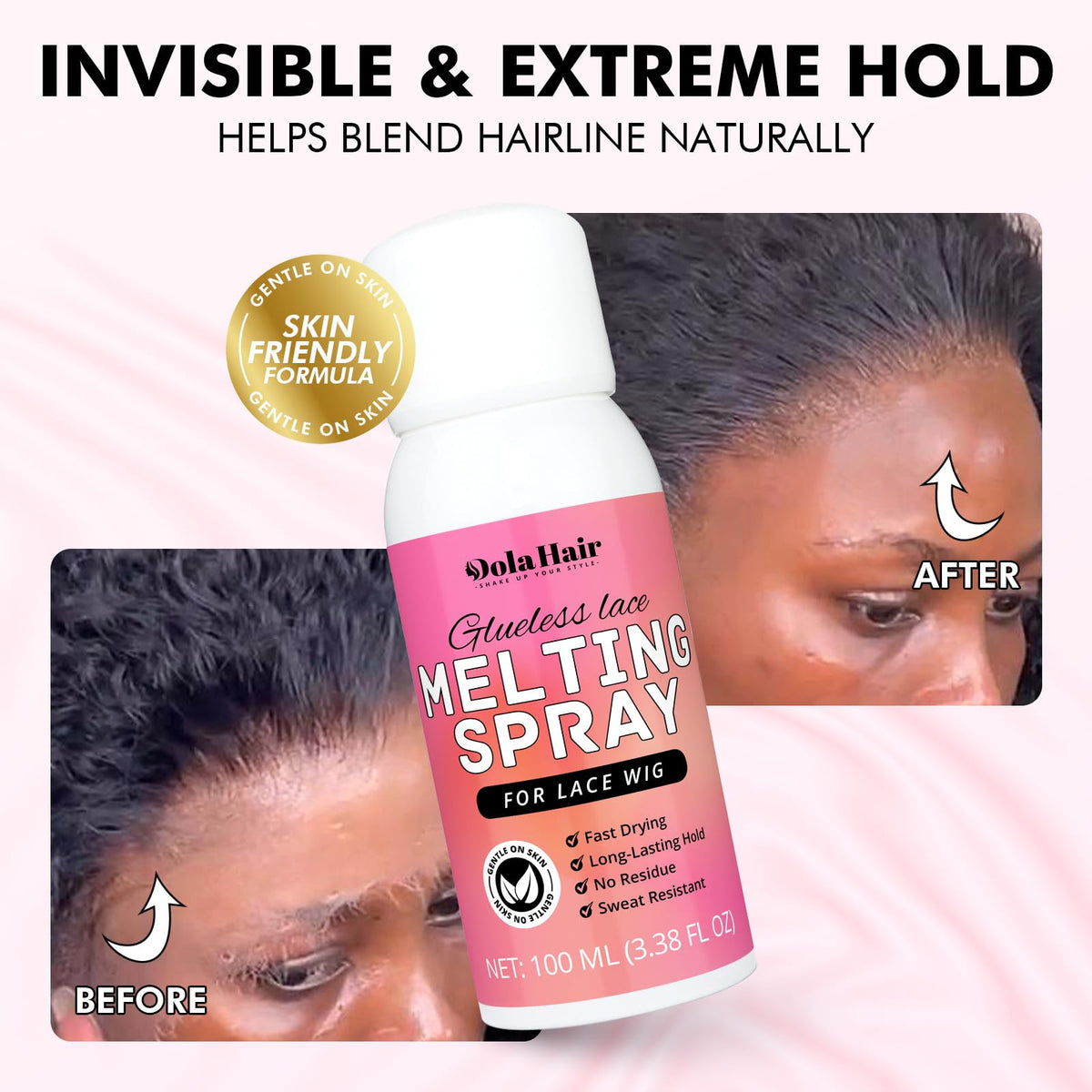 Dolahair Lace Melting Spray 160g packaging details
