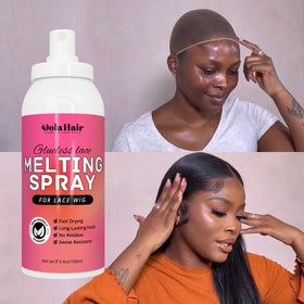 Dolahair Lace Melting Spray application demonstration