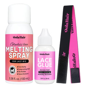 Dolahair Lace Melting Spray Kit front view with 200g bottle