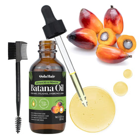 Dolahair Pure Batana Oil with tropical leaves
