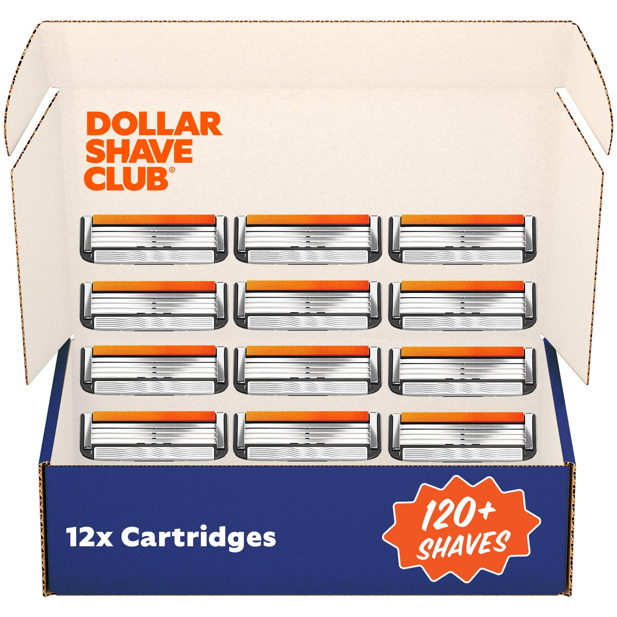 Dollar Shave Club 4 Blade Razor Refills 12 Pack front view