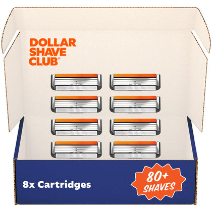 Dollar Shave Club 4 Blade Razor Refills 8 Pack front view