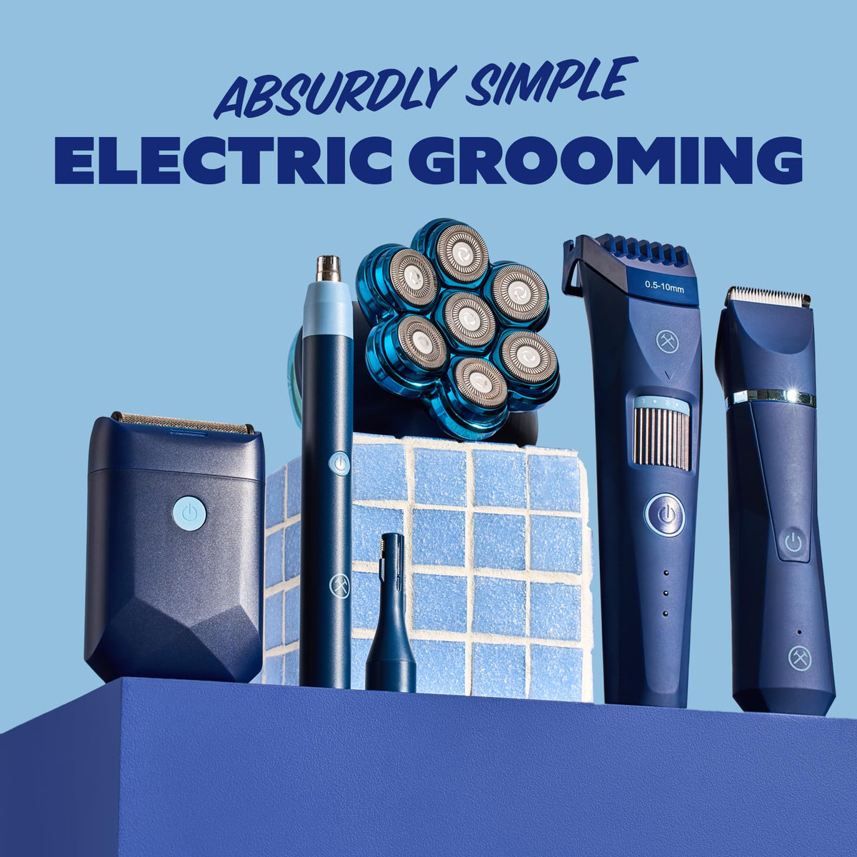 Dollar Shave Club Beard Trimmer side view highlighting its design