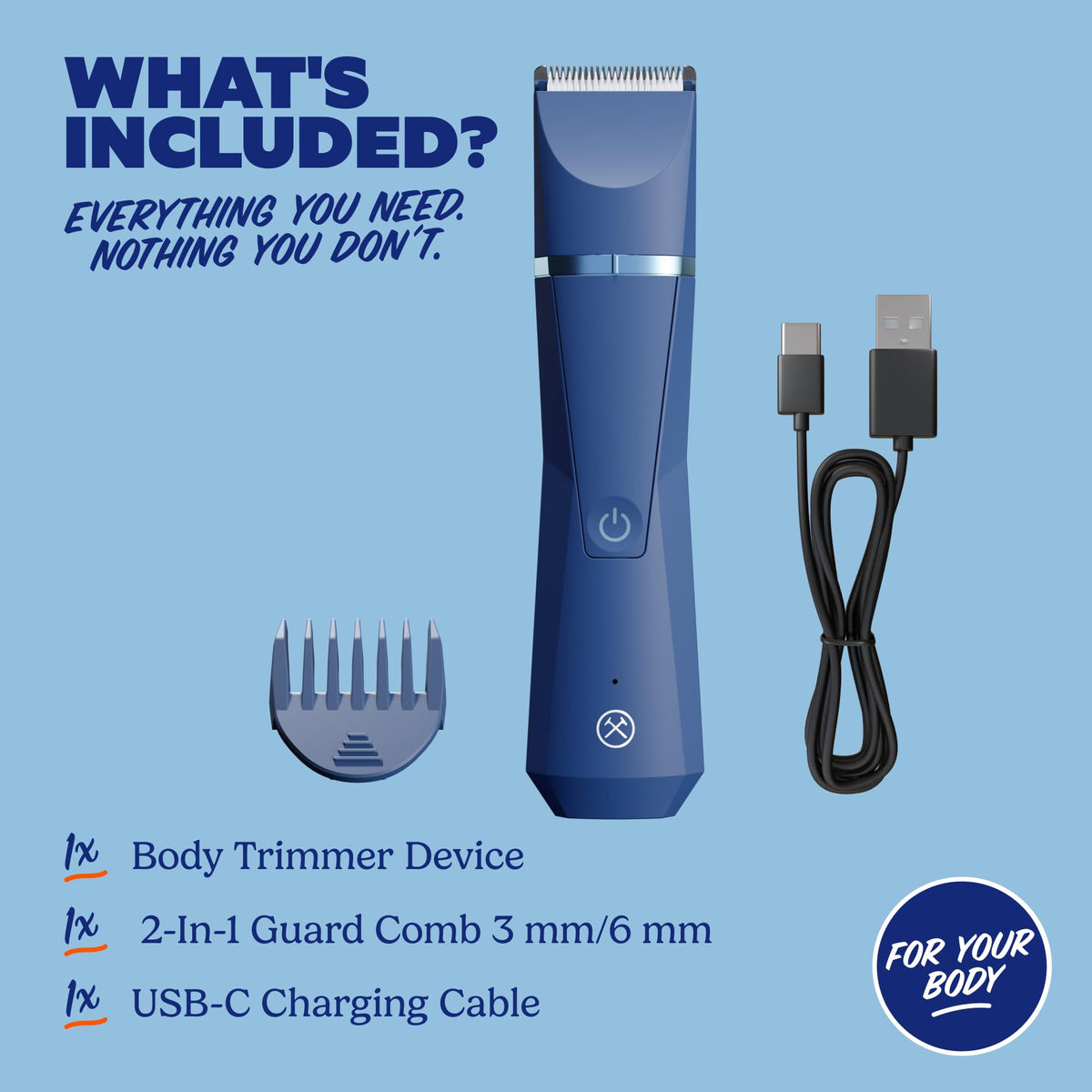 Dollar Shave Club Body Trimmer in shower setting demonstrating waterproof feature