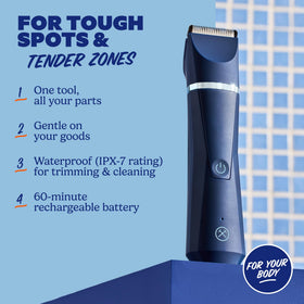 Dollar Shave Club Body Trimmer side view showing USB-C charging port