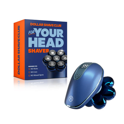 Dollar Shave Club Head Shaver front view with seven rotary blades