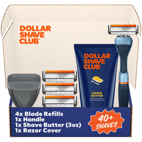 Dollar Shave Club Member Exclusive Shave Set with blue handle