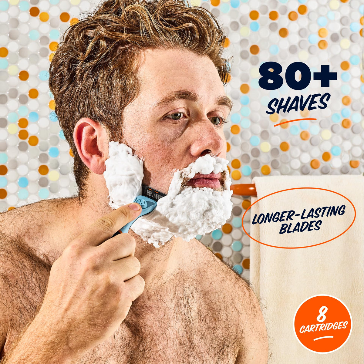 Dollar Shave Club packaging for 4 Blade Razor Refills