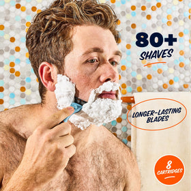 Dollar Shave Club packaging for 4 Blade Razor Refills