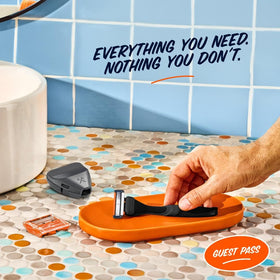 Dollar Shave Club razor handle with diamond grip