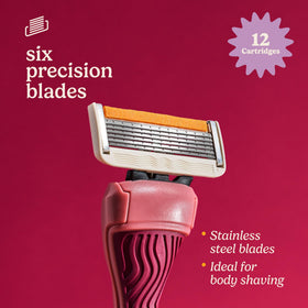 Dollar Shave Club Razor Refills with Aloe and Vitamin E Lube Strip