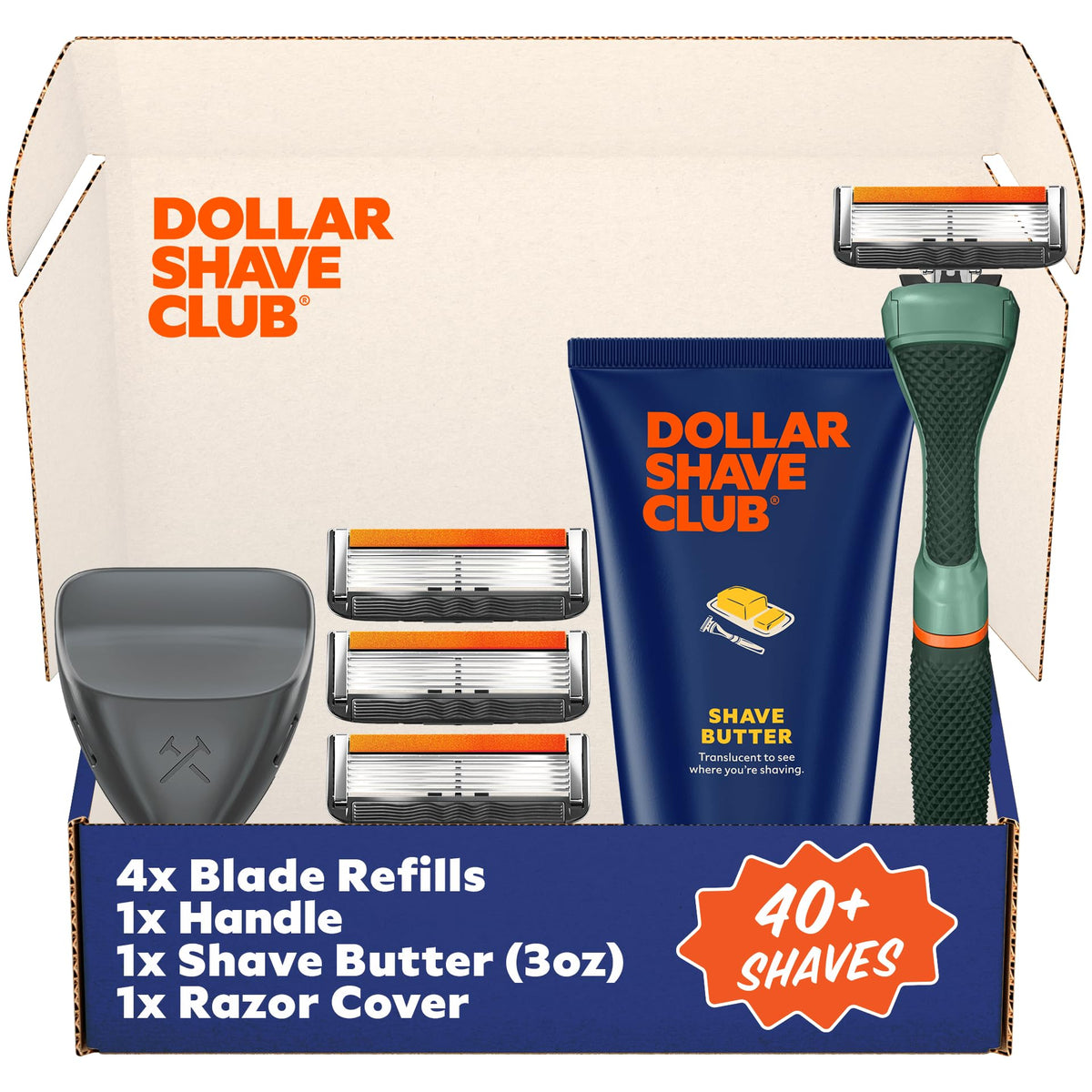 Dollar Shave Club Shave Set with handle and razor refills