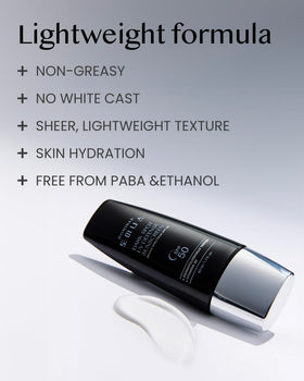 DOMINAS Dark Spot UV Defense Sunscreen SPF 50 application process