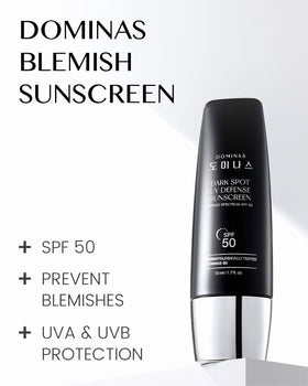 DOMINAS Dark Spot UV Defense Sunscreen SPF 50 packaging