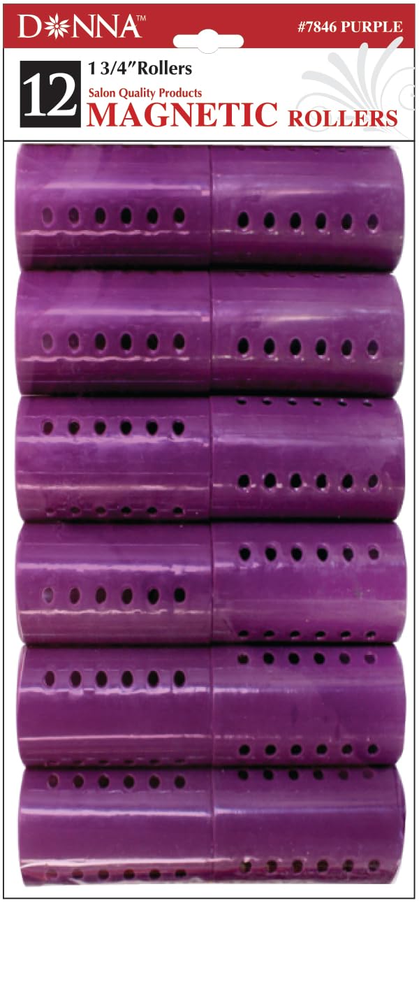 DONNA hair rollers snap-on clips close-up