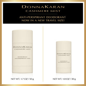 Donna Karan Cashmere Mist Deodorant Stick travel size comparison