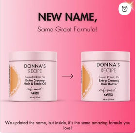 Donna's Recipe Sweet Potato Pie Hair Butter 6 oz side view