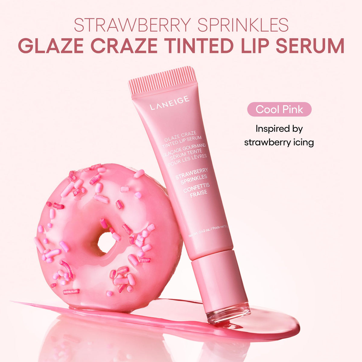 Donut keychain included with LANEIGE lip serum duo