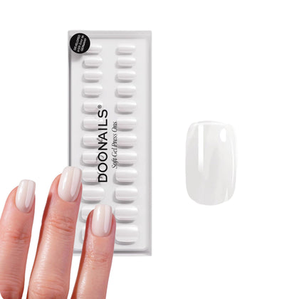 Doonails Soft Gel Press-On Nails 30-Piece Set in Off-White